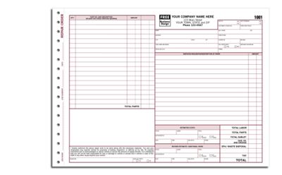 Repair Orders with Large Terms Area 6584A