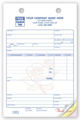 Florist Register Forms - Large Classic 672
