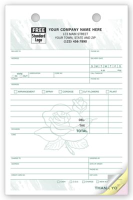 Register Forms -  Large Forms for Florists 672T