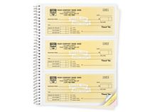 Customized Cash Receipt Books, Thank You Design, 3 To Page