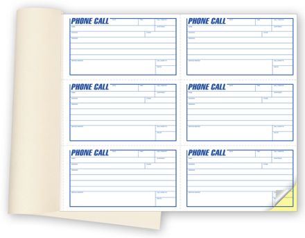 Phone Message Book with Carbons