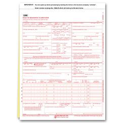 CMS-1500 Two-Part Carbonless Insurance Claim Form 0805