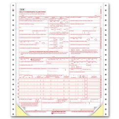 CMS-1500 Two-Part Continuous Insurance Claim Form 0805