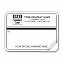 Mailing Labels, Padded, White with Black and Gray Stripes 70