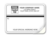 Mailing Labels, Padded, White with Black & Gray Stripes
