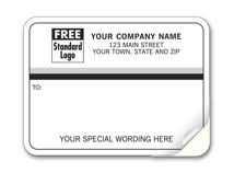 Mailing Labels, Padded, White with Black & Gray Stripes