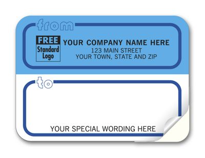 Mailing Labels, Padded, White and Blue