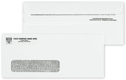 #10 Single Window Envelope, Security Tint, Self Seal 2 Flaps