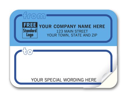 Mailing Labels, Padded, White & Blue