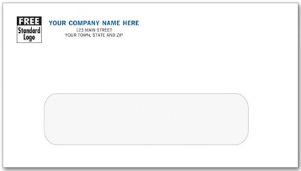 #6 3/4 Single Window Envelope, Gummed Seal