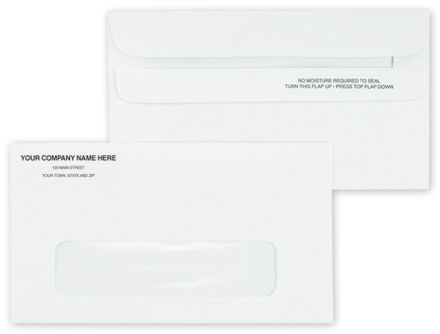 #6 Single Window Envelope, Self-Seal, 2 Flaps