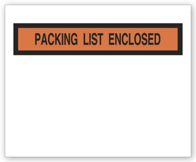 Packing List Envelope with Pressure Sensitive Backing 732