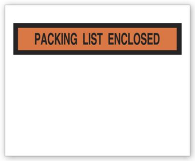 Packing List Envelope with Pressure Sensitive Backing 732