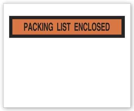 Packing List Envelope with Pressure Sensitive Backing