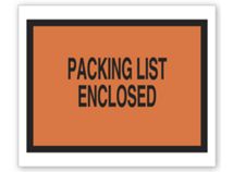 Packing List Envelope with Pressure Sensitive Backing