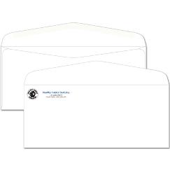 #10 Envelope, Imprinted, Gummed Seal, No Window, White, 740
