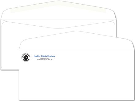 #10 Envelope, Imprinted, Manual Seal, No Window, White