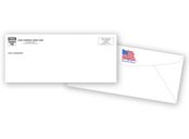 #10 Envelope W/ Flag Design, Manual Seal, No Window, White