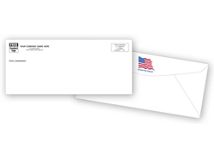 #10 Envelope W/ Flag Design, Manual Seal, No Window, White