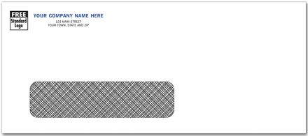 #10 Single Window Envelope, Security Tint, Gummed