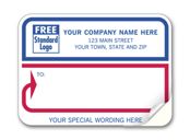 Mailing Labels, Padded, White with Blue & Red Borders