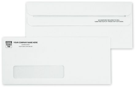 #10 Single Window Envelope, Self Seal 2 Flaps