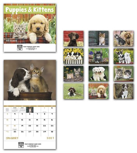 2027 Puppies & Kittens Wall Calendar