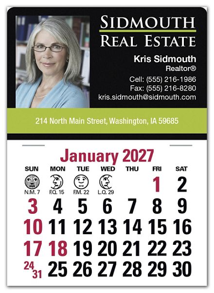 2027 Full Color Stick Up Calendar - Rectangle