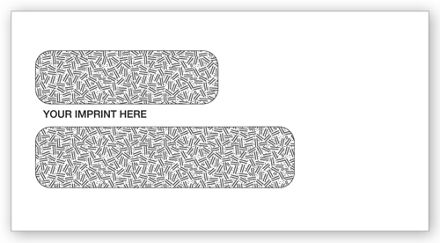 Double Window Confidential Envelope - 6 7/8 x 3 5/8