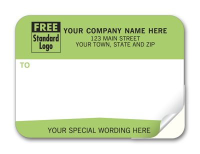 Mailing Labels, Padded, White w/ Green From Or Return 79
