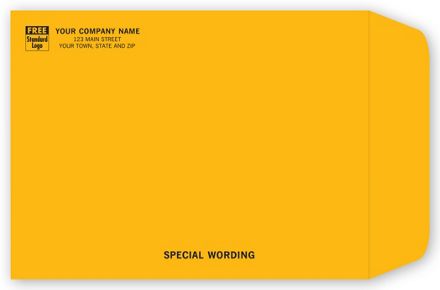 Brown Kraft Mailing Envelope 9 X 12, Gummed Seal