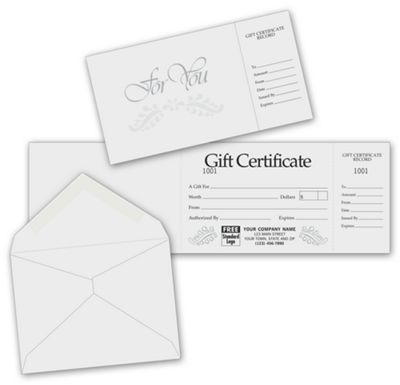 Gift Certificates - Gray Foil Embossed 808