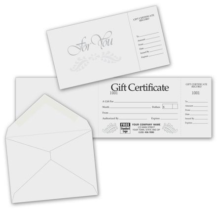 Gift Certificates - Gray Foil Embossed
