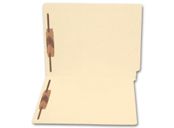 End Tab Full Cut Manila Folder, 18 pt, Two Fastener