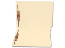 End Tab Full Cut Manila Folder, 18 pt, Two Fastener