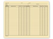 Top Tab File Pockets, Manila, 11 pt, Pre Printed 2 Column