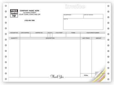 Invoices, Continuous, Classic 9040