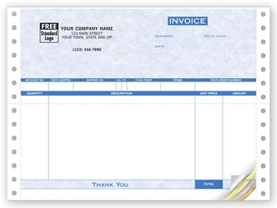Invoices, Continuous, Parchment 9040G