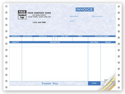 Invoices, Continuous, Parchment