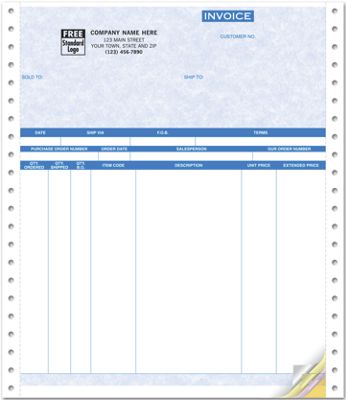 Invoices, Continuous, Parchment 9044G