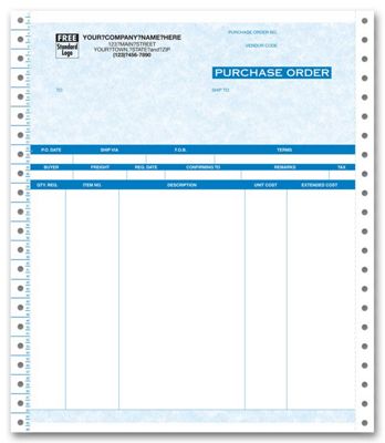 Continuous Purchase Order Parchment 9055G