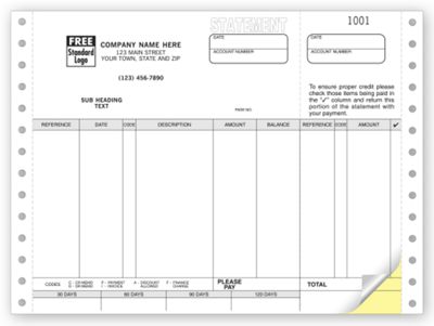 Statements, Continuous, Classic 9063