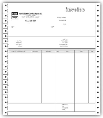 Classic Continuous Invoice 9088A