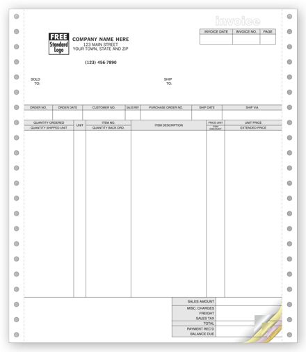 Invoices, Continuous, Classic