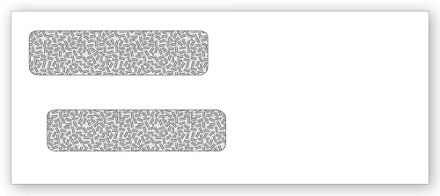 Double Window Envelope 8 5/8 x 3 5/8, Gummed Seal