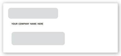Double Window Envelopes - 8 5/8 X 3 3/4 Confidential Envelope 91564