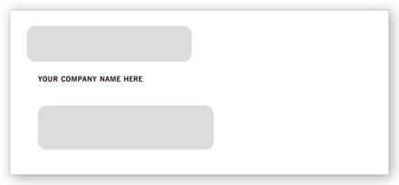 2-Window Confidential Gummed Envelope 8-5/8 x 3-5/8