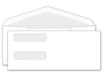 Double Window Envelope 8 5/8 X 3 5/8, Gummed Seal