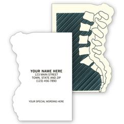 Chiropractic Appointment or Business Cards, DieCut, Backbone