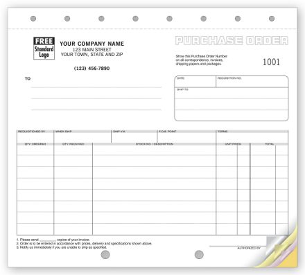 Purchase Orders, Classic Design, Small Format